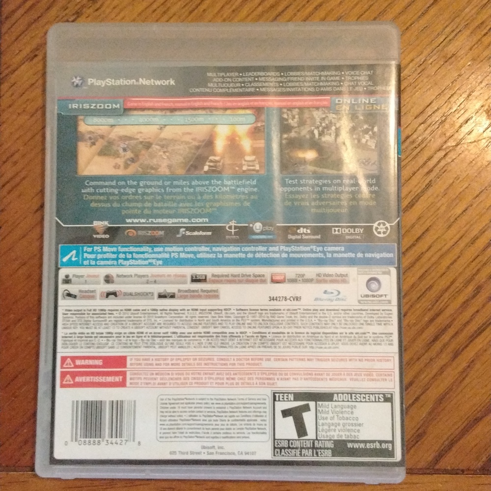 PS3 RUSE Video Game - Picture 2 of 4